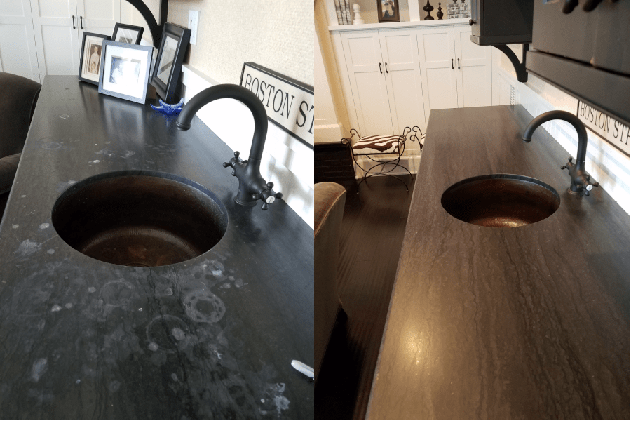 Marble countertops refinished